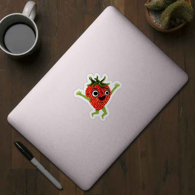 Happy Strawberry by Doodle Workshop